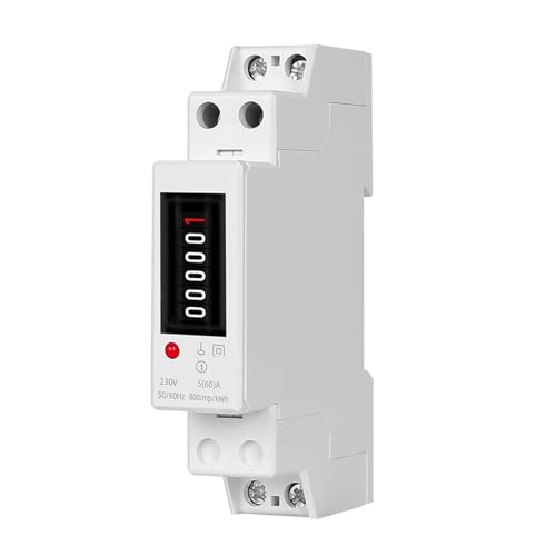 Wattmètre numérique monophasé 18 mm AC 230V pour suivi rail DIN
