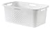 Produktbild SUNDIS Pixel, Wäschekorb 40l, aus recyceltem Kunststoff, wollweiß, 4 seitliche Griffe, Belüftung an allen 4 Seiten
