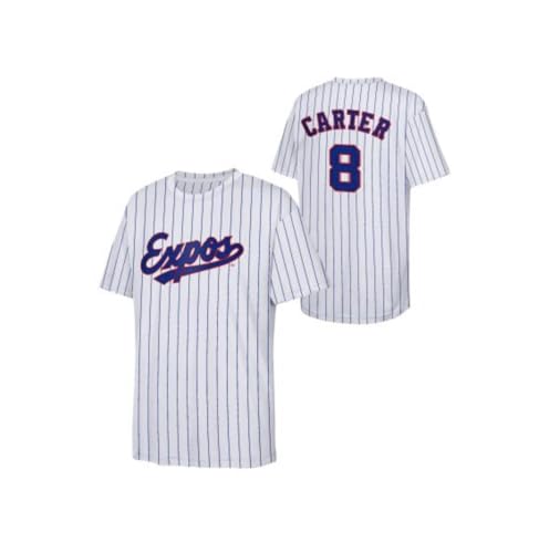 Outerstuff Youth Montreal Expos Gary Carter Triple Player White Jersey T-Shirt- (Youth Medium)