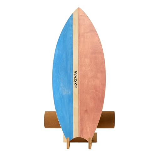 XCMAN Surf Balance Board Trainer mit Rolle - Stabilitätstrainer,Für Erwachsene, Balance-Board zum Surfen, Snowboarden, Skateboarden, Hockey (Rocket Blue) XCMAN Surf Balance Board Trainer mit Rolle - Stabilitätstrainer,Für Erwachsene, Balance-Board zum Surfen, Snowboarden, Skateboarden, Hockey (Rocket Blue)