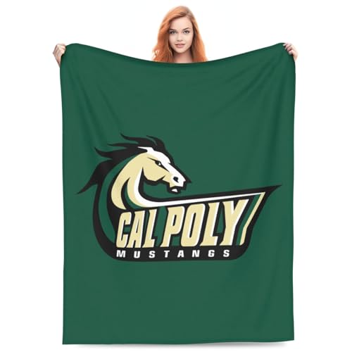Cal Poly Mustangs Ultra-Soft Micro Fleece Blanket Soft Comfortable Flannel Blanket-40 X30