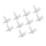 TOPBATHY 10 Piezas Adorno soplado a Mano Adorno de Cristal de colibrí pájaro de Vidrio decoración pájaro Colgante Adorno de pájaros Transparentes árbol de Navidad Techo Encanto Decorar