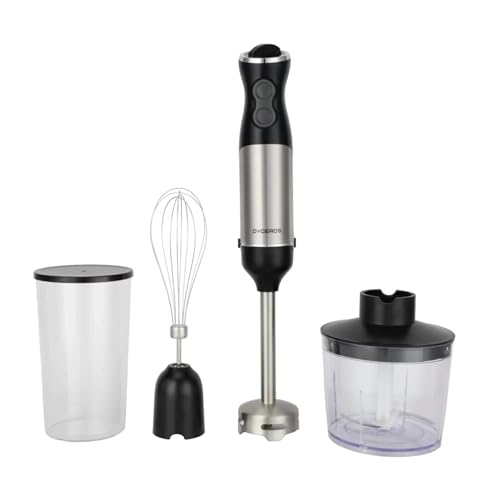 Mixeur plongeant 3-en-1 Dyceros Slash 1000W | Pied en acier inoxydable, variateur + Turbo – Hachoir et fouet inclus