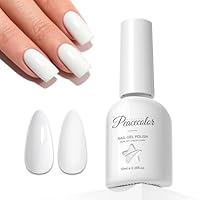 PEACECOLOR 10ml UV Nagellack Weiß, Nagellack Gel für DIY Nail Art UV/LED Soak-Off Nail Polish Maniküre für Anfänger Gel Nagel