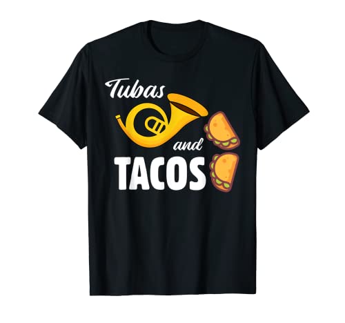 Tubas & Tacos amarillo divertido lindo amante de los tacos fresco mexicano Camiseta