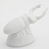  Reichenbach Porzellanfigur Hirschkäfer weiß/Bisquit, bisquitporzellan (9x5cm)