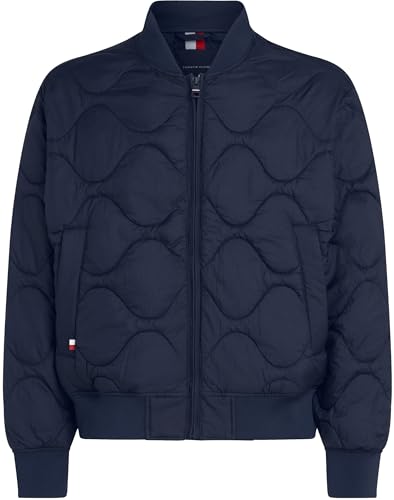 Tommy Hilfiger Herren Steppjacke Onion Quilted Bomber Übergangsjacke, Blau (Desert Sky), S – Ansicht 5