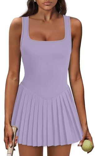 Image of NIASHOT Athletic Dress for Women with Shorts Sleeveless Womens Golf Dress