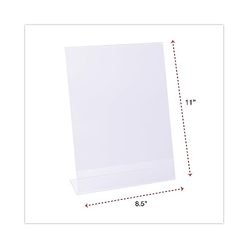 Universal 76852 Clear L-Style Freestanding Frame, 8 1/2 x 11 Insert, 3/Pack
