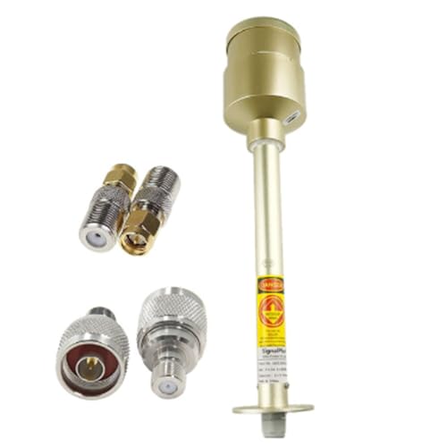 Kqcibz 5G 4G Antenna Feed Dual Band 1700-2700Mhz 3300-3800Mhz 2x30Dbi Feedhorn Long Range Mimo 5G STC Zain Mobily Dish Grid(A) Easy Install, Gold, 500409179A1