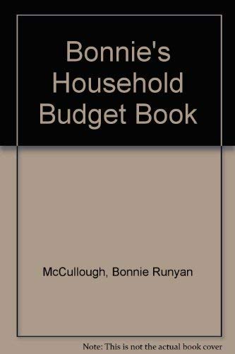 Bonnie's Household Budget Book: Bonnie Runyan McCullough: 9780312009922 ...