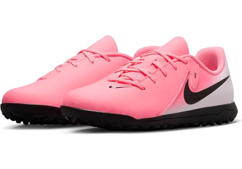 Nike Jr. Phantom GX 2 Club Little/Big Kids' TF Soccer Shoes (FJ2604-600, Sunset Pulse/Black) Size 22