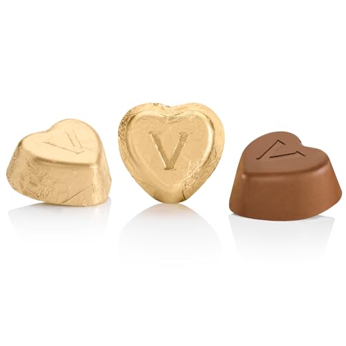 Venchi - Bombones con Forma de Corazón, con Leche, 1 Kg, Sin Gluten, Sin Colorantes ni Conservantes, Idea de Regalo para el Día de la Madre