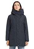 khujo Damen Jacke Zehra mit Kapuze Lange Winterjacke mit Zwei-Wege-Reißverschluss