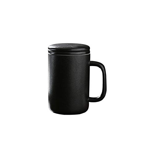 Maya Star Tea Cup with Lid and Ceramic Water Filter, Ceramic Filtered Tea Separation Cup, Office Cup Drinking Tea Cup #020