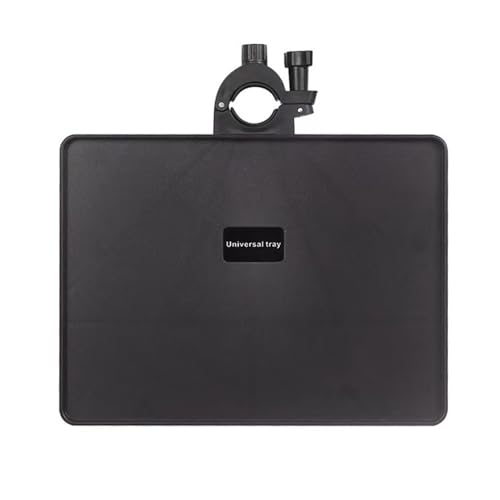 Ragyzity Mic Stand Phone Holder, Adjustable Clamp-On Rack Tray Holder, Microphone Stand Plastic Tray with Clamp, Music Stand Accessories for Mic, Sound Card, Cell Phone, Laptop