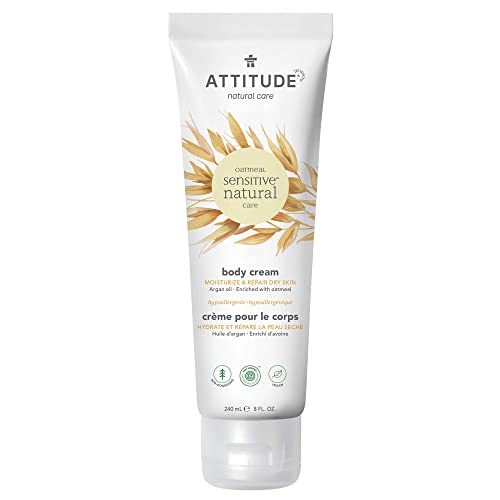 Attitude Moisturizing Body Cream For Sensitive Skin Enriched With Oat And Argan Oil, Ewg Verified, Hypoallergenic, Vegan And Cruelty-Free, 8 Fl Oz #TOP11