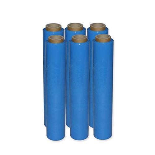 6 bobinas Film estirable Azul 30 micras.