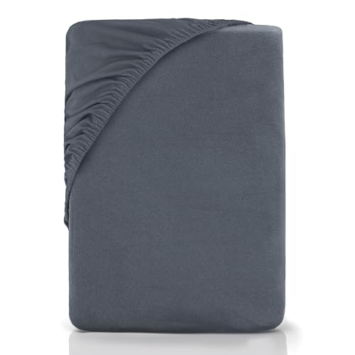 NatureMark Drap-Housse Microfibre Anthracite 90 x 200 cm