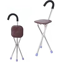 Amazon | Demanca ステッキチェア 折りたたみ式 椅子になる杖椅子付き