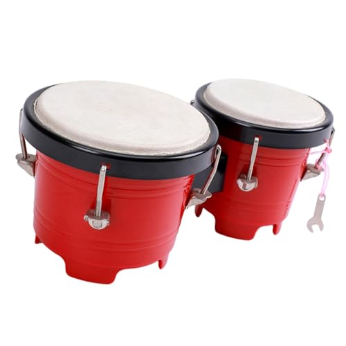 Ensemble de bongos enfant, le cadeau idéal de percussion rouge