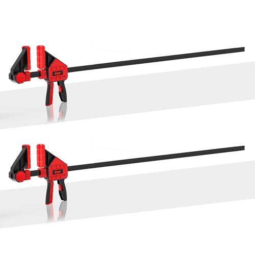 EHDY Bar Clamps for Woodworking 2-Piece 36 Inch Clamps Set with 550 LBS Load Limit One-Handed Clamp/Spreader Heavy-Duty Quick-Change F Clamp Ideal for Woodworking/Carpentry/Home Improvement/DIY