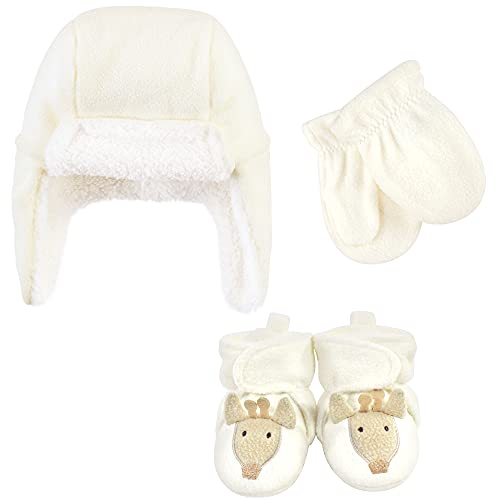 Bonnet trappeur pour bébé contre le froid avec moufles et bottines