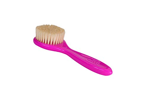 Bass Brushes | Esthetician Grade Facial Brush | 100% Natural Bristle FIRM | High Polish Acrylic Handle | Pretty Pink Finish | Model 704 - PYP