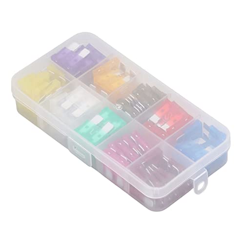 Kit de Sortimento de Fusíveis Automotivos, 80 Peças, Tamanho Médio, Fusível de Carro, Liga de Zinco,