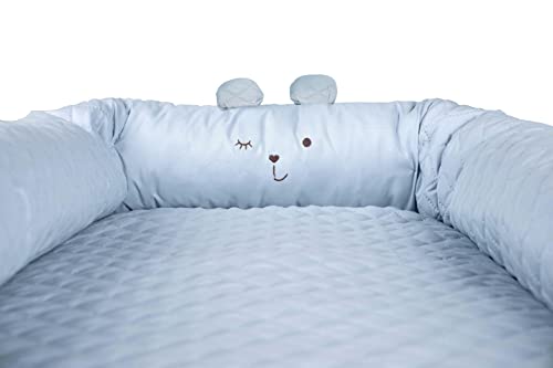 roba Babylounge 'roba Style', mit Bärengesicht 'Benny', hellblau, Wickelauflage