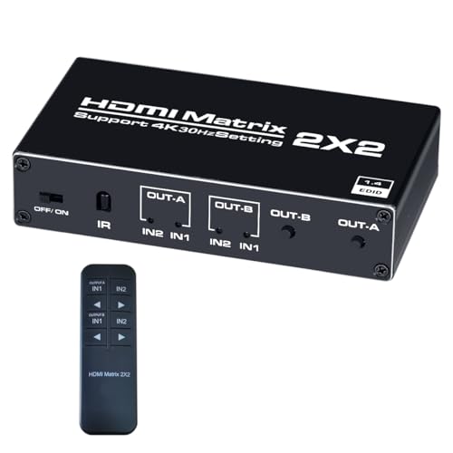 Amazon | BLUPOW 4K30Hz対応 HDMIマトリックスセレクター 2入力2出力