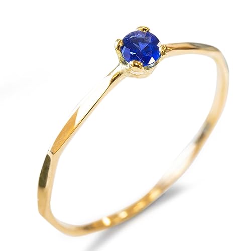 [Fine Ring] K18 Blue Sapphire 18 u[ Tt@CA ɍ O ؚ Vv fB[X 23