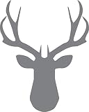 Deer Mount - The Great Outdoors Series - Etched Decal - For Shower Doors, Glass Doors and Windows - 8.25' tall x 6.75' wide