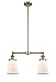 Innovations 209-AB-G181 2 Light Chandelier, Antique Brass