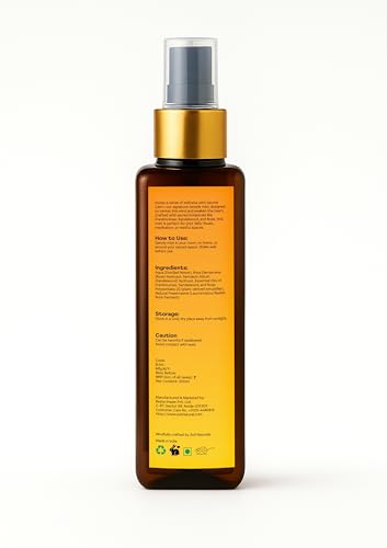 Image of Temple Mist Chandan Room Freshener Spray 100ml | Pure Natural Long Lasting Sandalwood Air Freshener for Home, Office, Car, Living Room Pooja Room Mandir Mediation Fragrance Mist