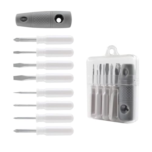 Jeu de tournevis de 22,9 cm en acier au chrome vanadium avec têtes interchangeables et poignée en T pour appareils ménagers, jouets, réparation de meubles automobiles