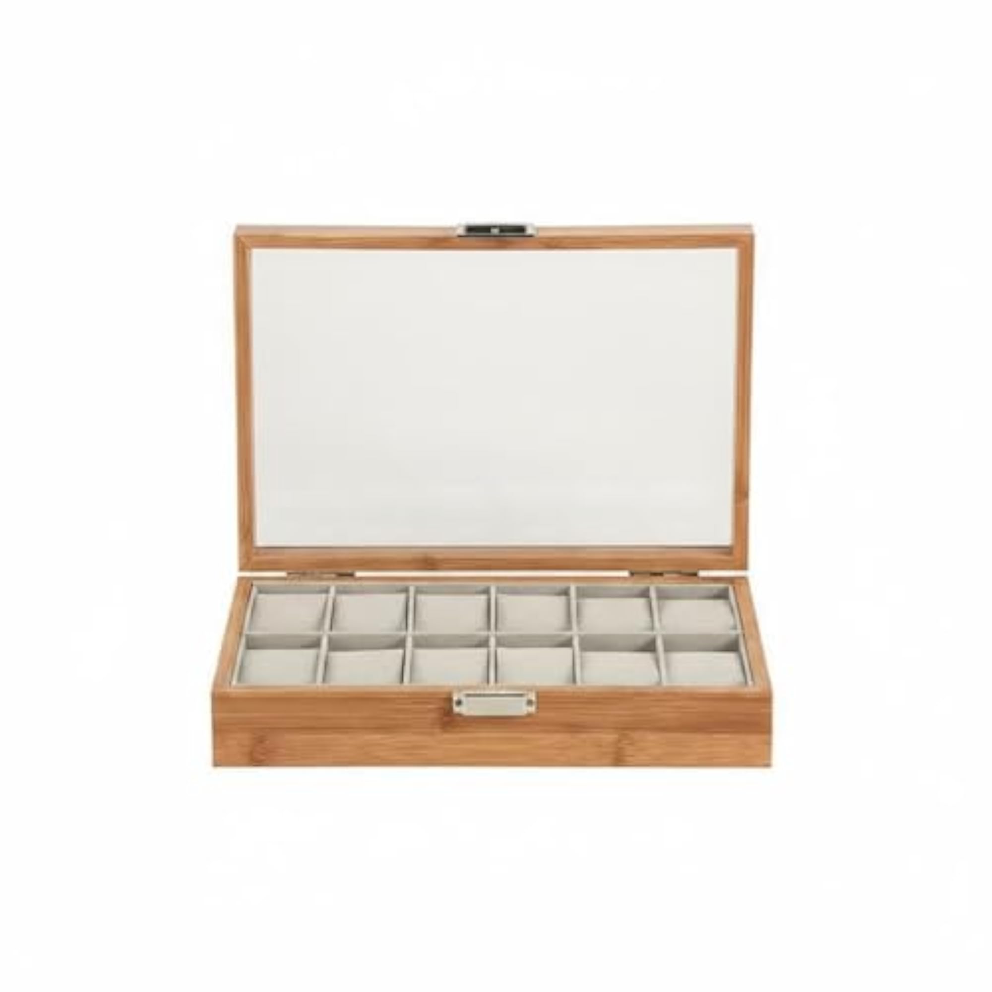 Bamboo Watch Display Case with 12 Slots