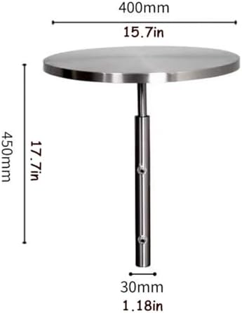 Modern Wall-Mounted Cocktail Table - Compact Round Floating Desk & Bar Tray for Living Room, Cafe, Dessert Shop, Balcony - Stylish Silver Workstation