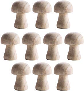Made Wooden Mushroom Set of 5 peices