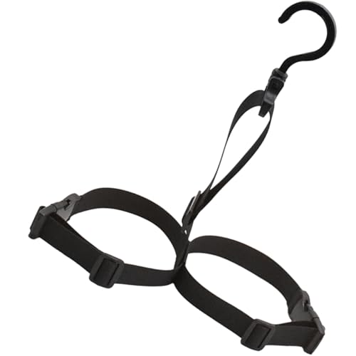 SMASOLO Percha para Botas de Pesca al Aire Libre Negra Correa Ajustable para Colgar Botas de Vadeo Estante Portátil para Secar Caza y Actividades Outdoor