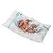 Munecas Guca 541 Nouveau – Né Bleu Baby Doll en Blanc Pad, 36 cm