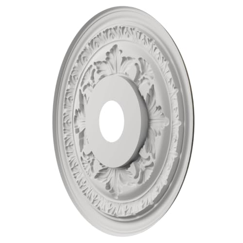 Image of 19 inchOD x 3 1 /2 inchID x 1 inchP Baltimore Thermoformed PVC Ceiling Medallion (Fits Canopies up to 7 3 /4 inch), Metallic Black Night