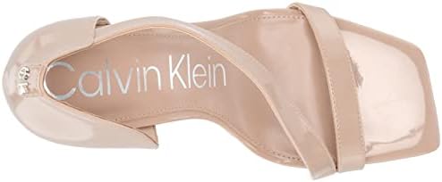 Calvin Klein Women's Tracy Heeled Sandal, Sand Patent 110, 11 | Image 4
