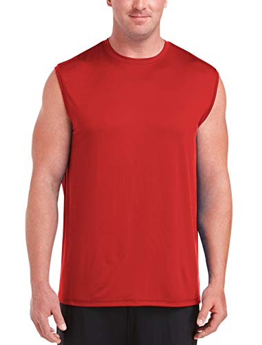 Amazon Essentials Men's Big & Tall Tech Stretch Muscle Shirt, Red, 4XLT