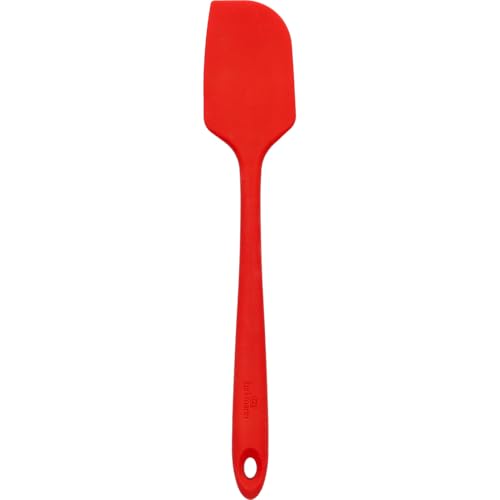 Birkmann, Teigschaber Cherry Red 6cm x 1,5cm x 30,5cm Silikon mit Metallkern hitzebeständig bis 230 Grad Celsius