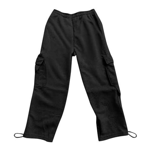 Women High Waisted Wide Leg Cargo Pants Baggy Stretchy Loose Streetwear Trousers2