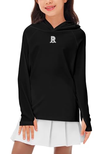 Image of Remimi Kids Sun Shirt Rash Guard Quick Dry Sun Protection Athletic Hoodie Hiking Shirts 3-12 Years