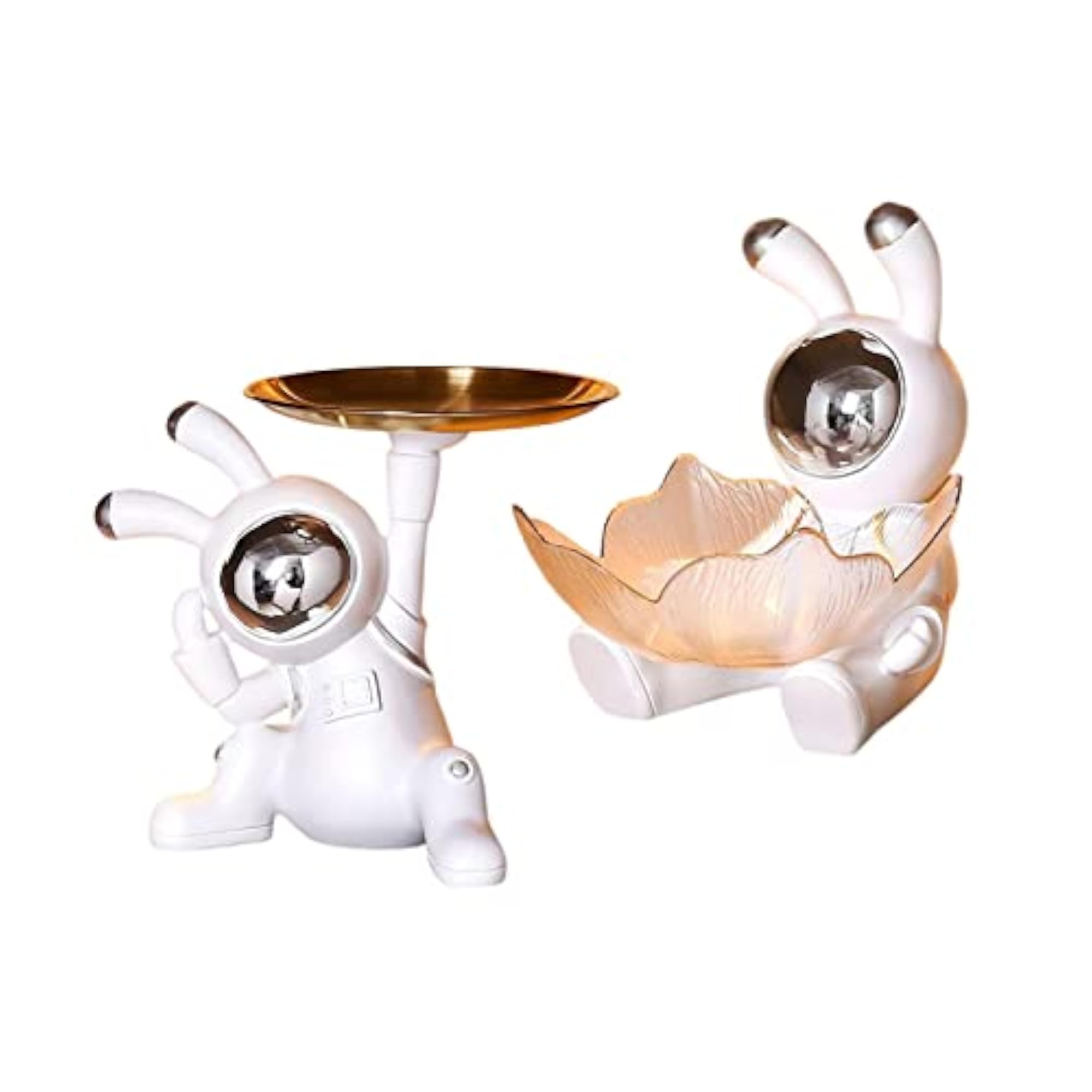 2X Decorative Tray Space Rabbit Shape