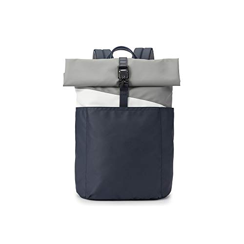 alleda® Unisex Rolltop Rucksack Reise Uni Schule Arbeit Laptop Wasserabweisend (Blau) Cover