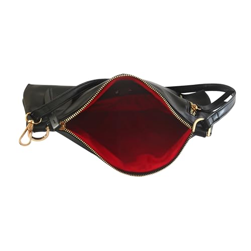 Image of Gaya NIOR Sling to Shoulder Bag, Black, Gold-Tone Chain Strap, Zip Closure, Studded Detail